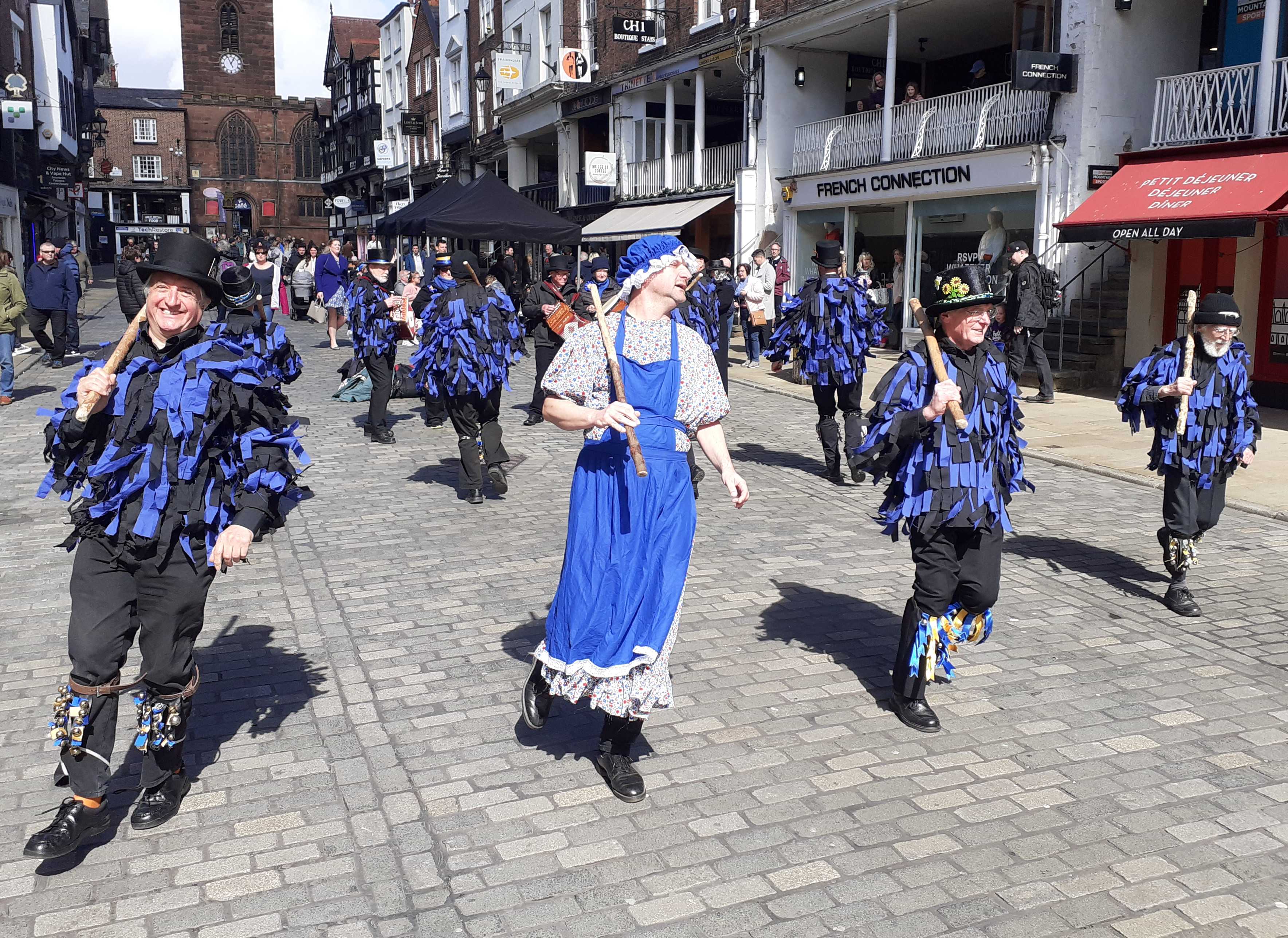 Molly dancing in Chester, Mersey Morris